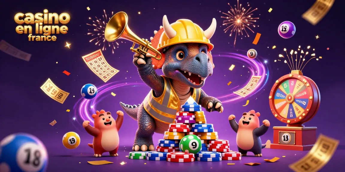 Le casino en ligne France célèbre avec un triceratops et parasaurolophus, entouré de jeux dynamiques.