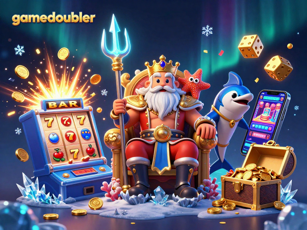 Play exciting slots and games at gamedoubler amidst a vibrant 3D casino fantasy.