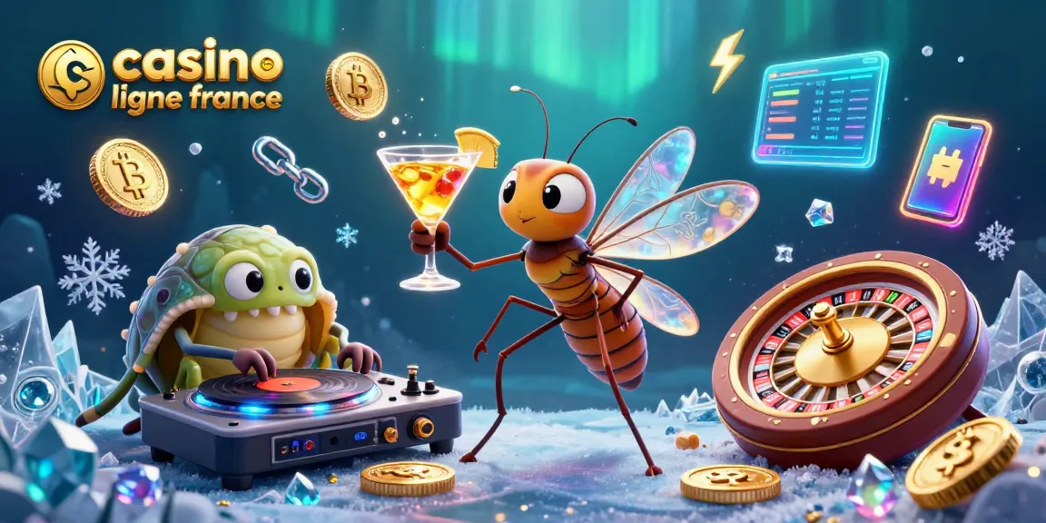 Le casino en ligne en France anime un rassemblement fascinant avec un moustique emblématique en vedette, tenant un cocktail doré.