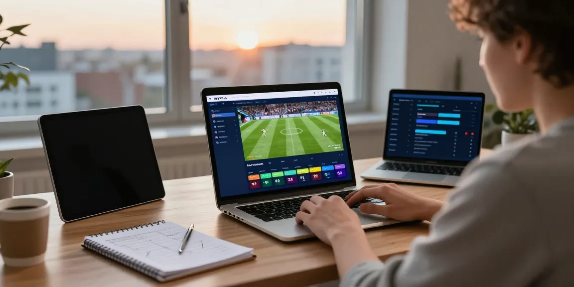 Engaging WWBOLA betting experience in a cozy home office with sports statistics.