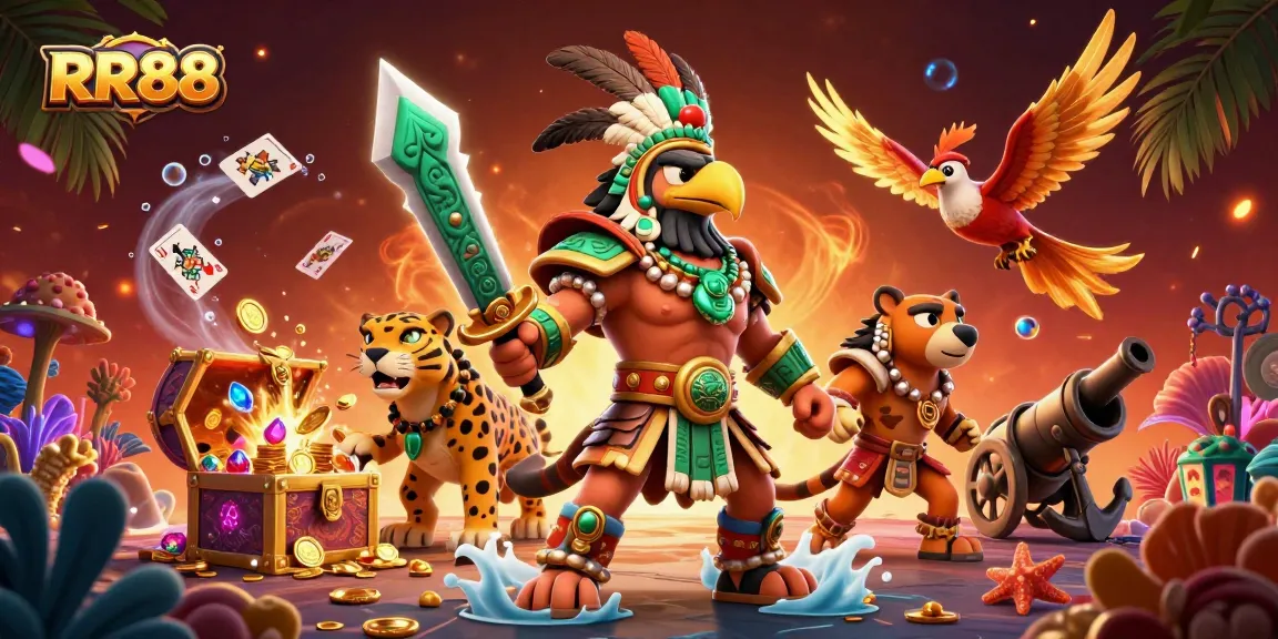 Experience thrilling gameplay at RR88 with vibrant characters and dynamic casino elements.