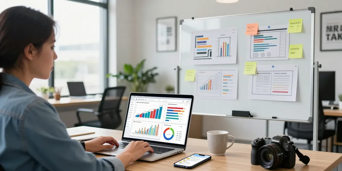 Marketing strategy session showcasing dynamic data analytics and engagement for 456bd in a modern workspace