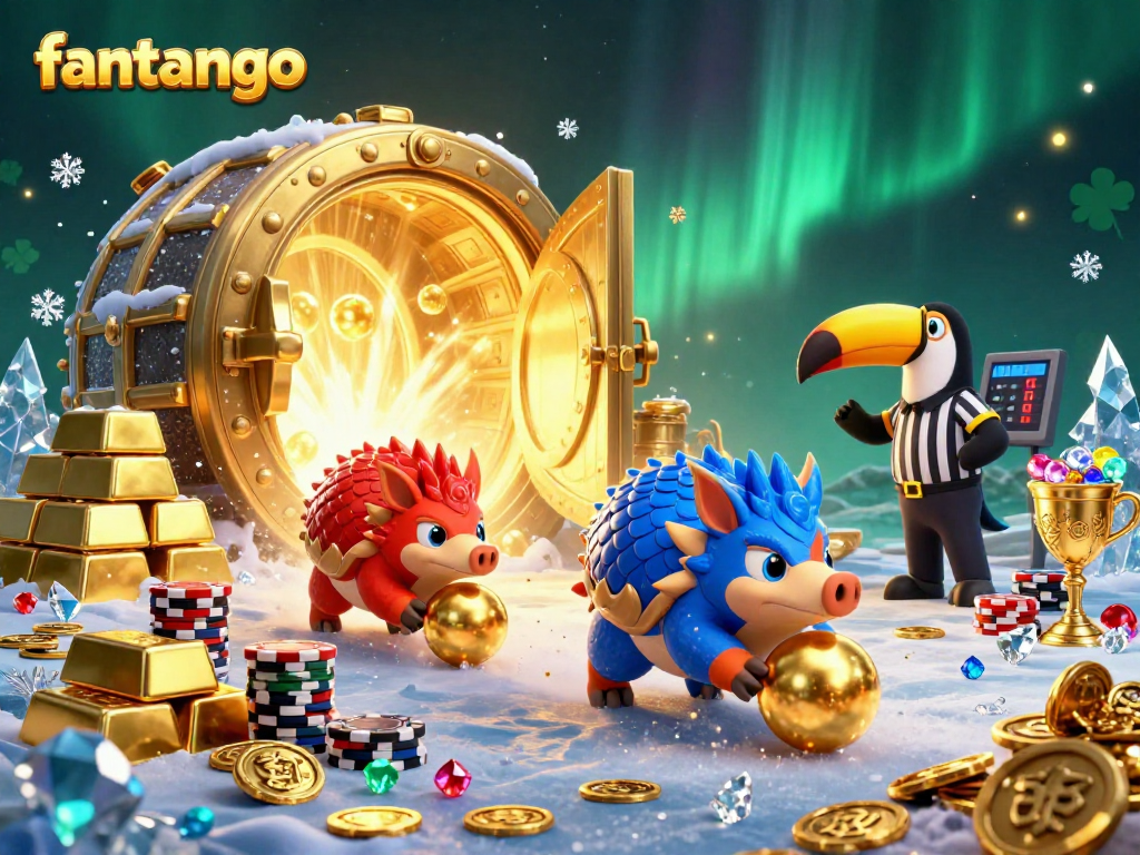 Experience the excitement of fantango as pangolins compete with gold and gems at a casino!