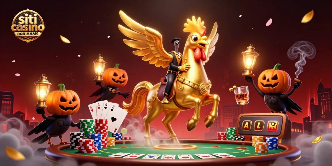 Gioca nei siti casino non AAMS con un gallo d'oro e i suoi compagni, immersi nell'azione.